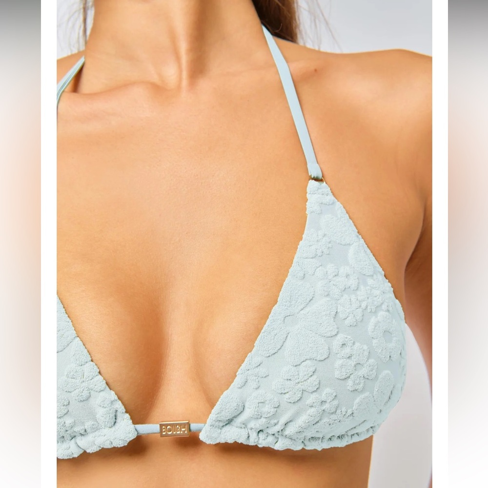NWT- Blackbough Maddy triangle bikini top in sugar jacquard